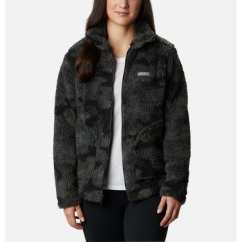 Columbia Winter Pass Sherpa Full Zip, Chamarras Negros Camuflados Para Mujer | 475938-XOS